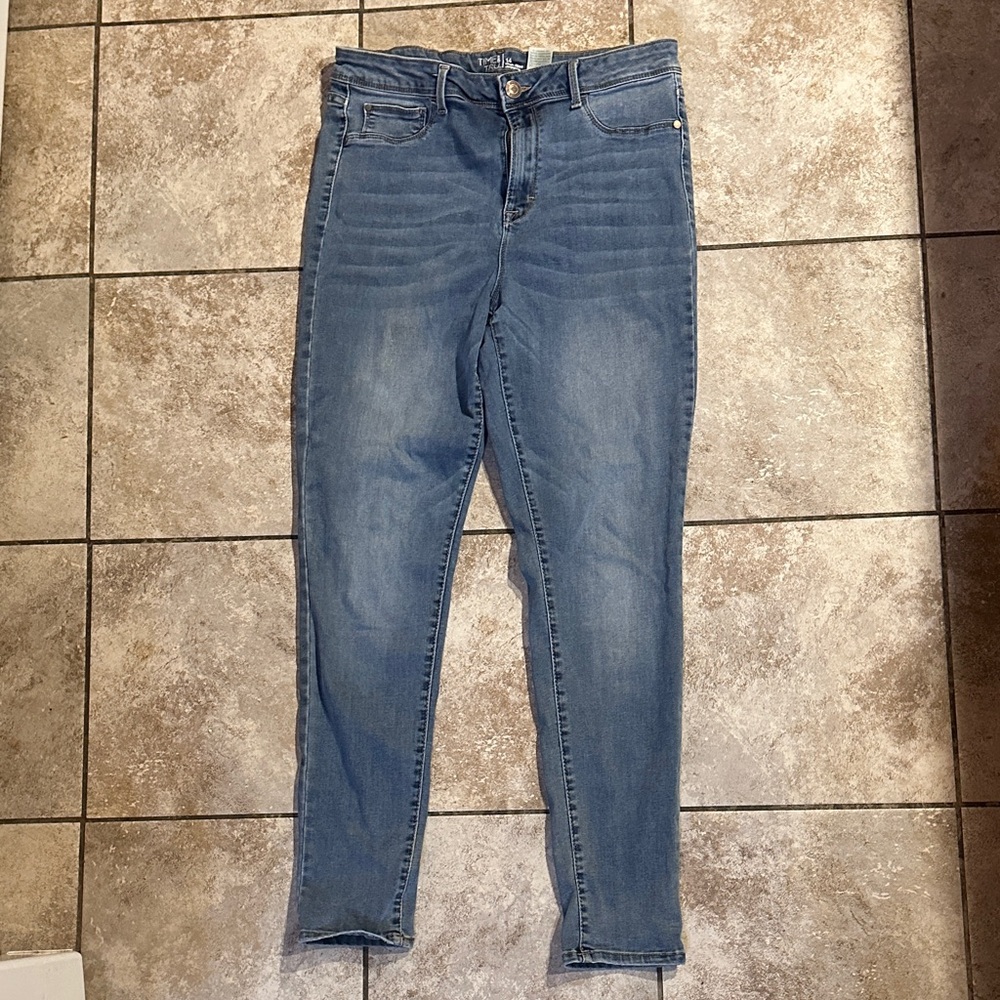 Time and Tru high rise, jegging size 14 blue good condition